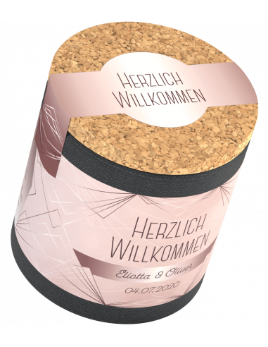 Hochzeitsetikett Art déco