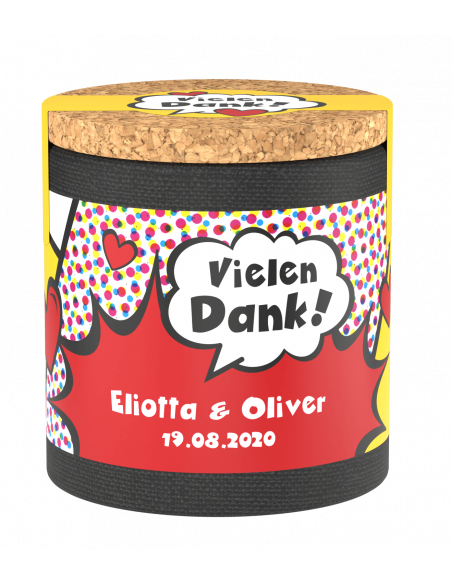 Hochzeitsetikett Popart