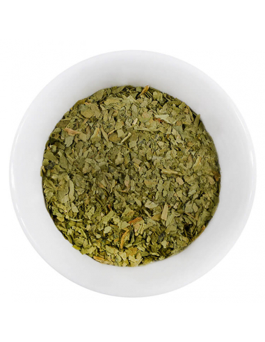 Spice shaker wild garlic leaves, finely chopped