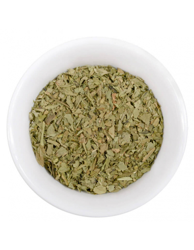 Spice shaker lovage leaves rubbed