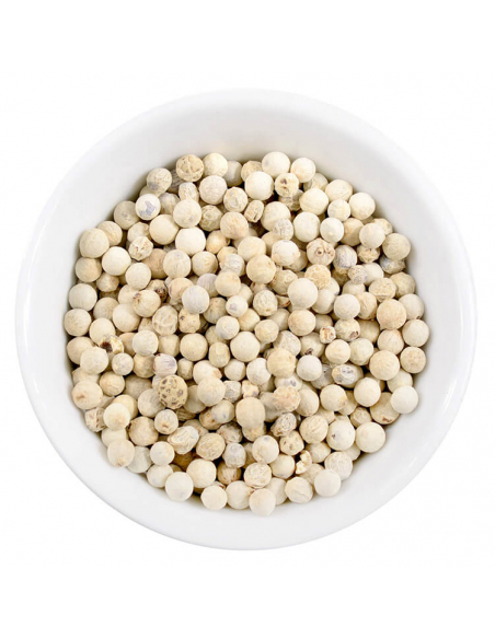 Spice shaker peppercorns, white