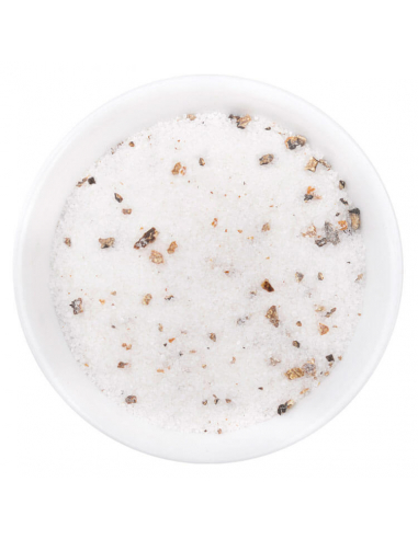 Truffle salt gourmet spice in glass