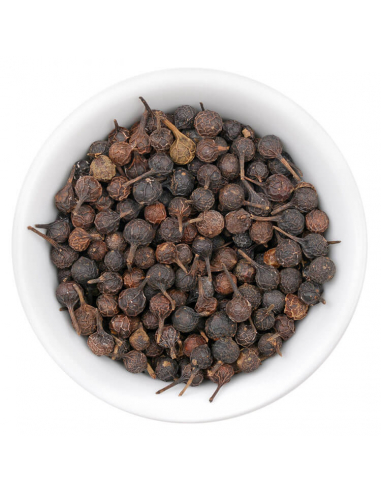 Cubes of pepper Gourmet spice in a glass