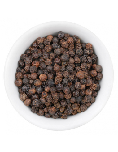 Smoked pepper gourmet spice in a glass