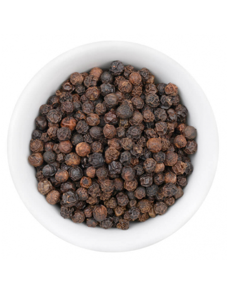 Smoked pepper gourmet spice in a glass