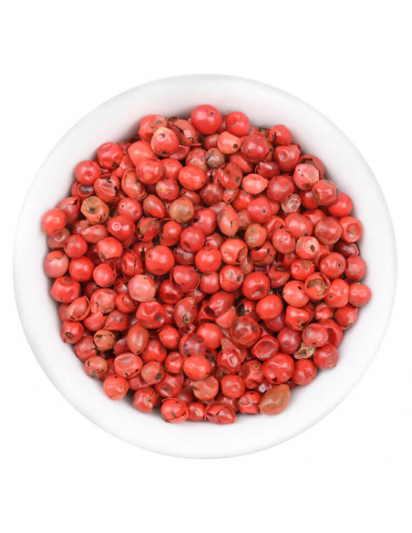 Pink berries gourmet spice in glass