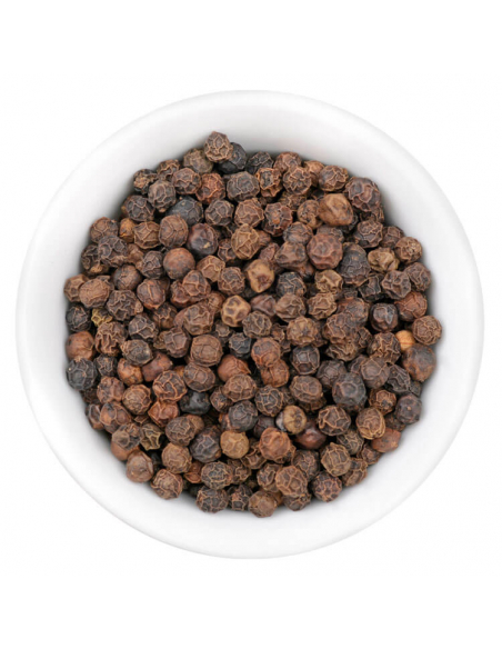 Tellicherry pepper gourmet spice in a glass