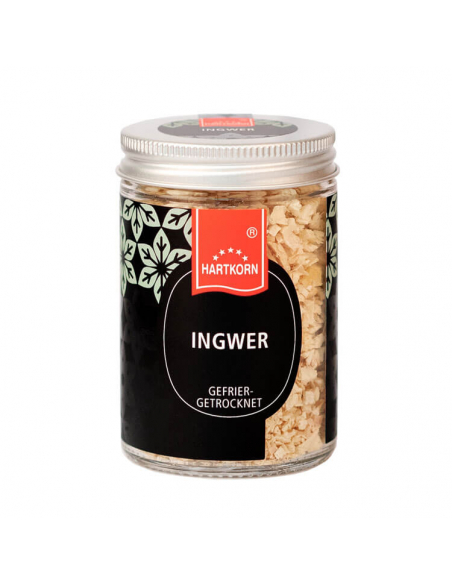 Ingwer geschnitten gefriergetrocknet Gourmetgewürz im Glas