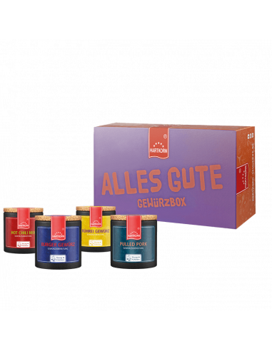 Alles Gute Gewürzbox für Ihn (4-teilig) - Hartkorn