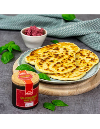 Rote Bete Dip mit Pita Brot Rezept