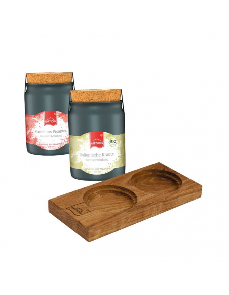 Chili and Italian herbs ceramic pot placemat