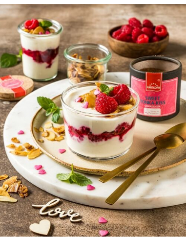 Himbeer Dessert mit Sweet Tonka Kiss - Hartkorn Gewürze