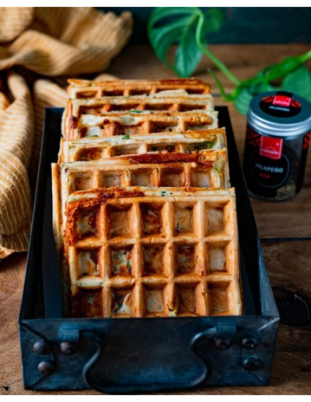 Jalapeño-Käse Waffeln - Hartkorn Gewürze