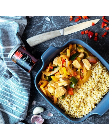 Paprika smoked gourmet spice in glass