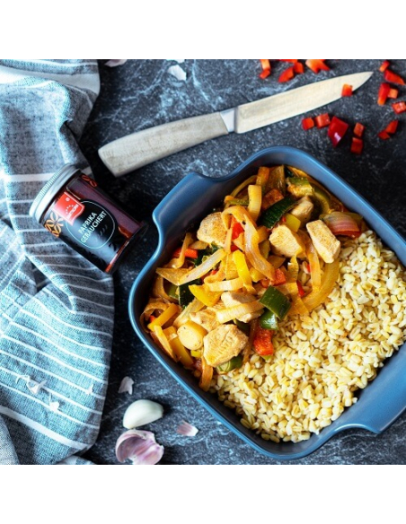 Paprika smoked gourmet spice in glass