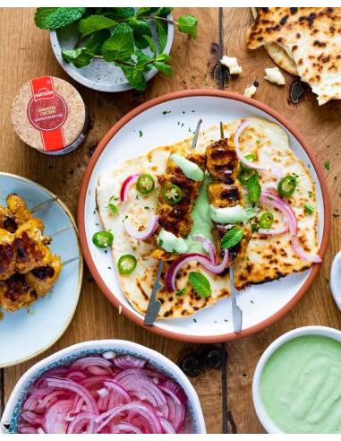 Tandoori Chicken Spieße Rezept - Hartkorn Gewürze