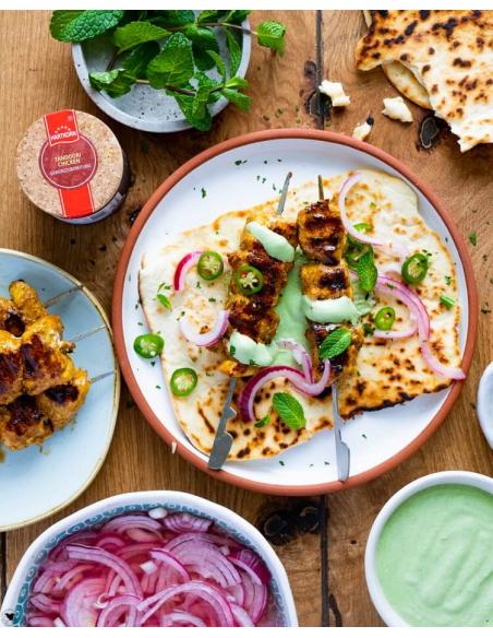 Tandoori Chicken Spieße Rezept - Hartkorn Gewürze