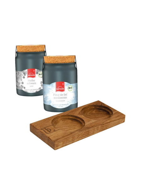 Pfeffer und Salz Keramiktöpfchen Tischset