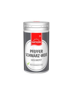 Pfeffer schwarz-weiss, geschrotet, Gewürzstreuer