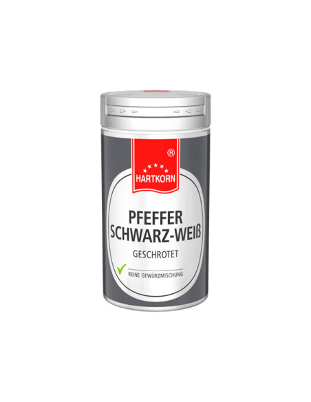 Spice shaker pepper, black and white, ground